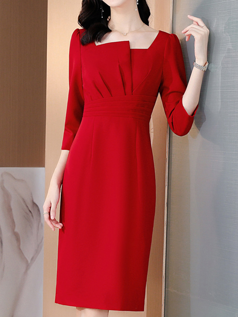 women's red skirt HF0220-01-04