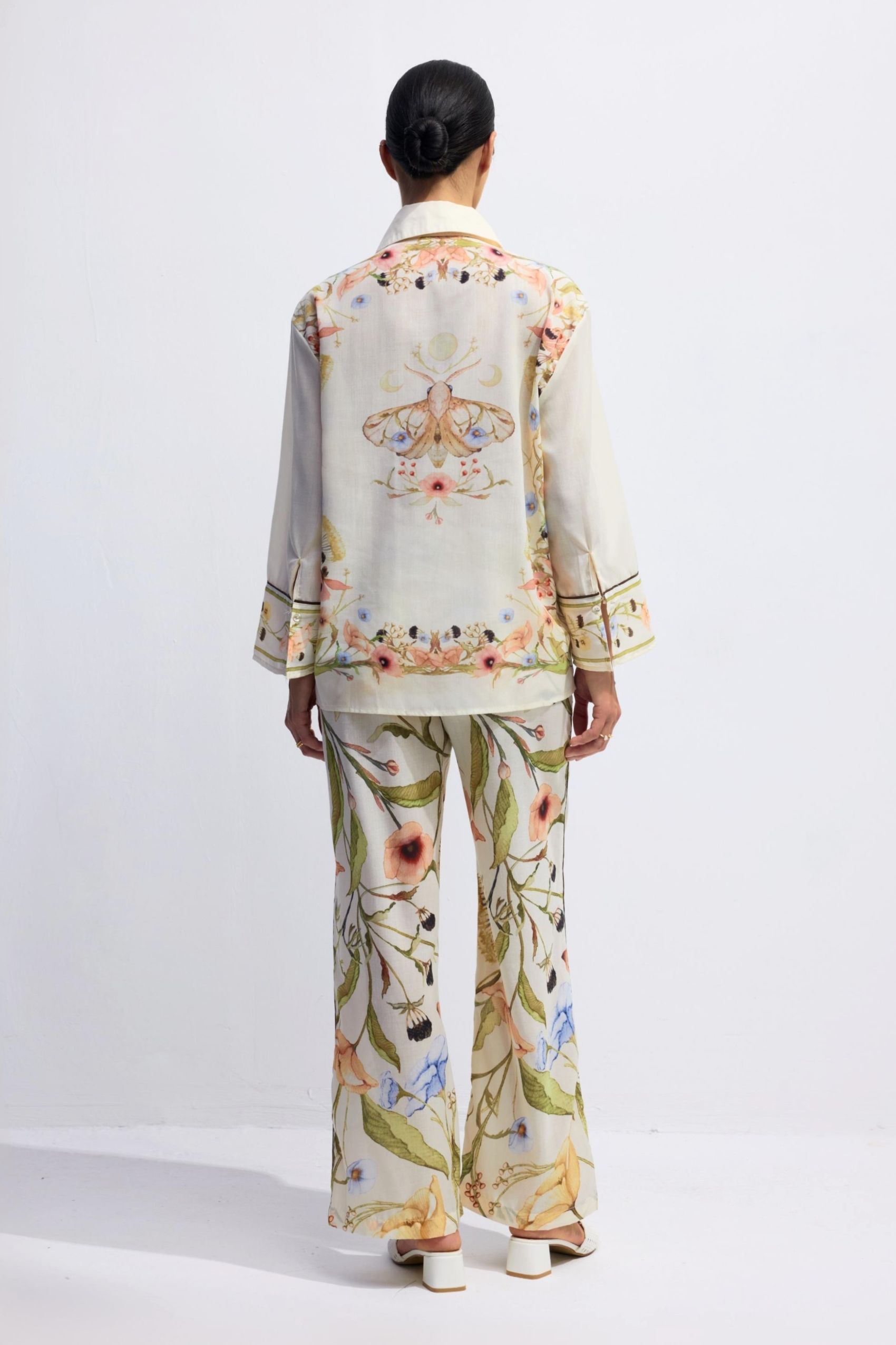 Karen Floral Print Long Sleeve Shirt & Pants Set