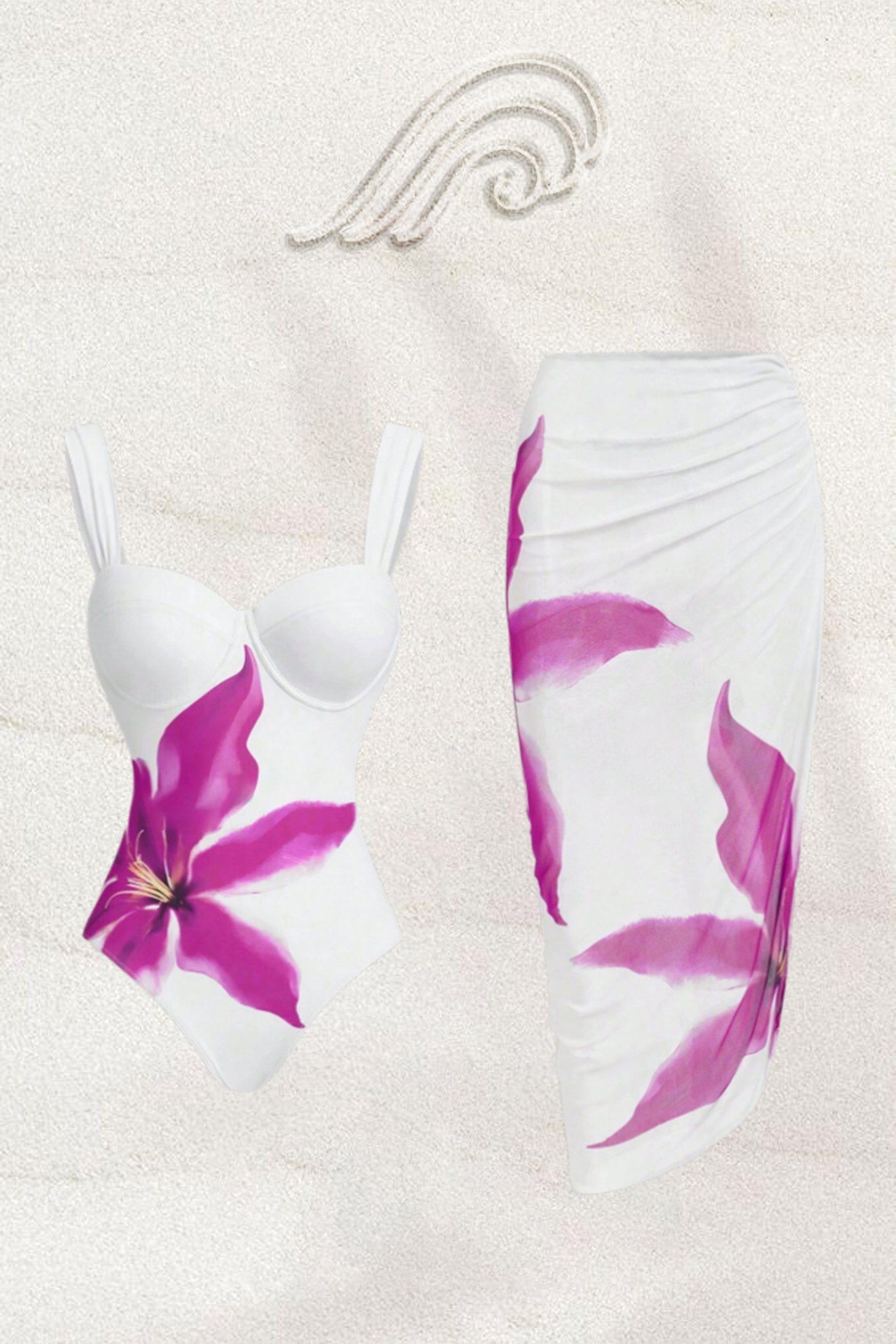 Sarah Floral Printed Two-pieces Swim Set