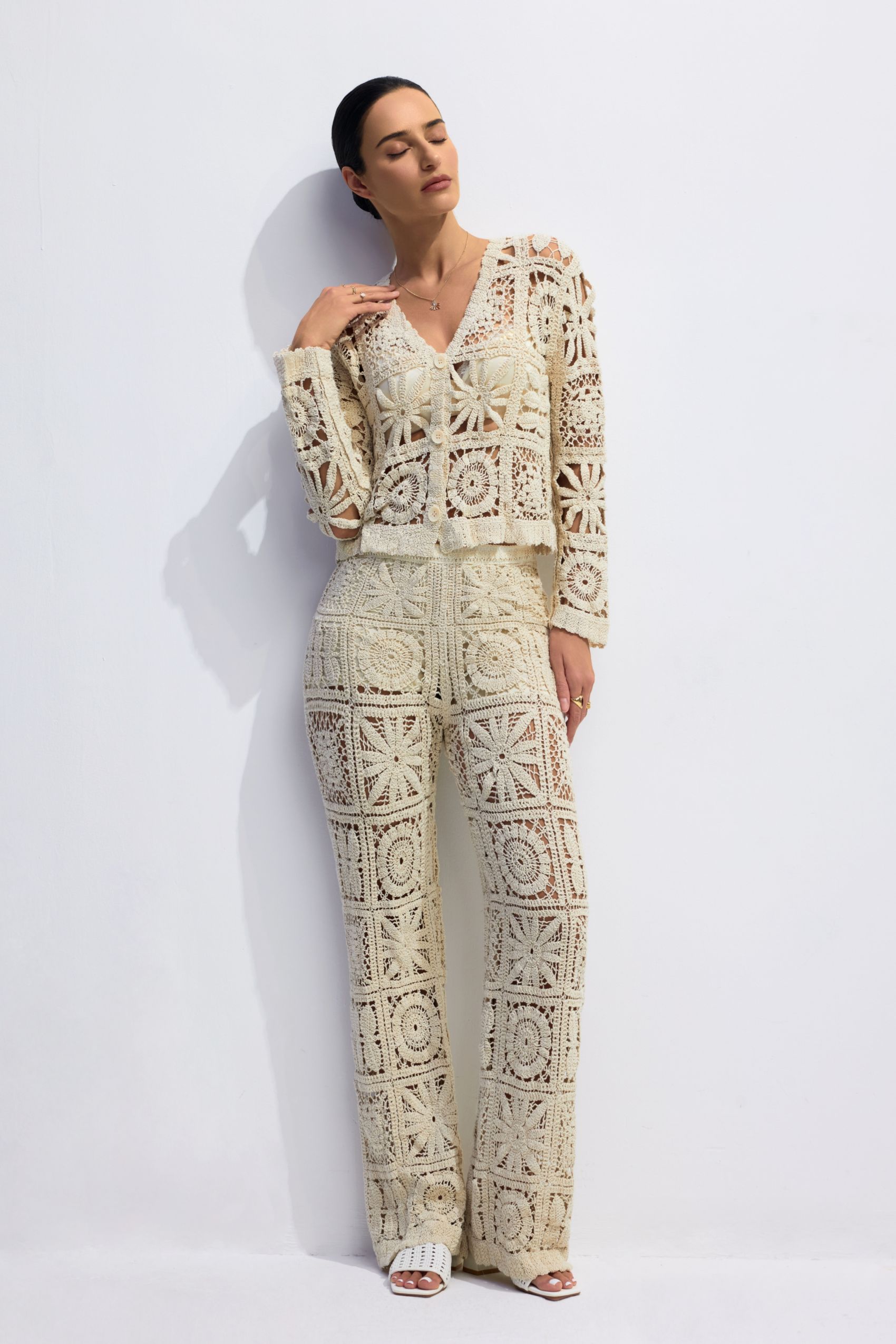 Grace Floral Crochet Knitted Set