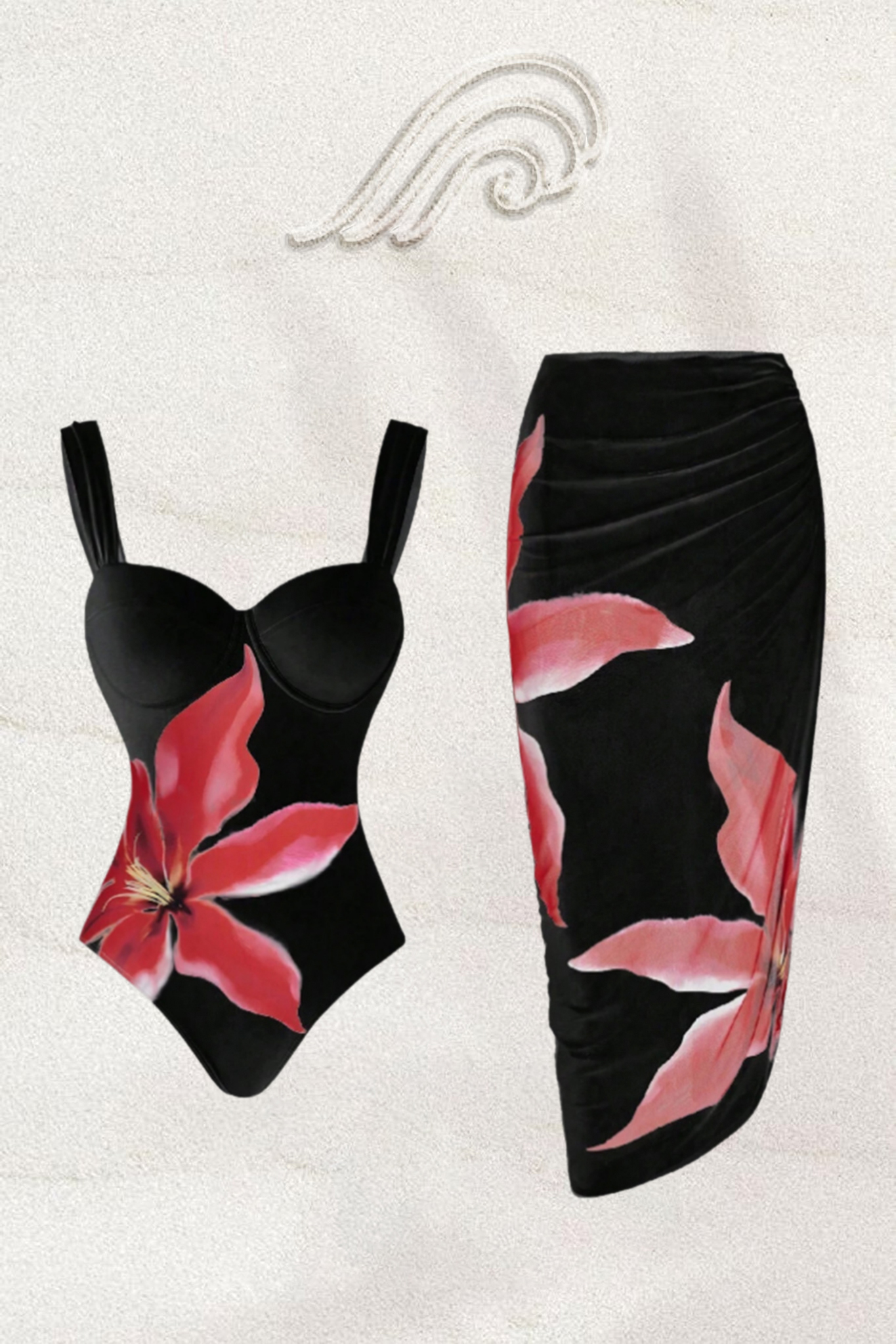Sarah Floral Printed Two-pieces Swim Set