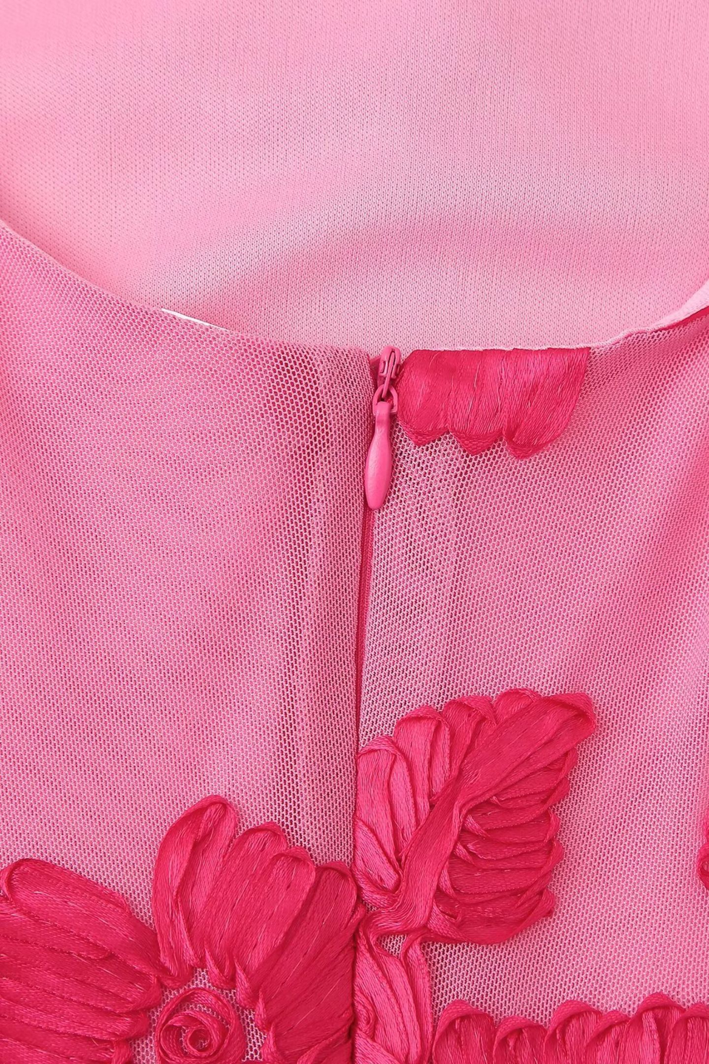 Barbara Floral Applique Mesh Maxi Dress