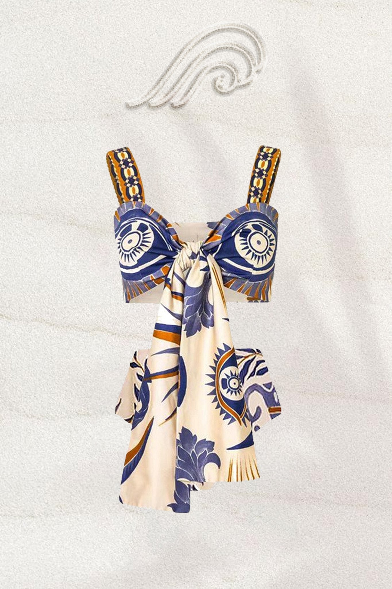 Thelma Printed Three-piece Swim Set