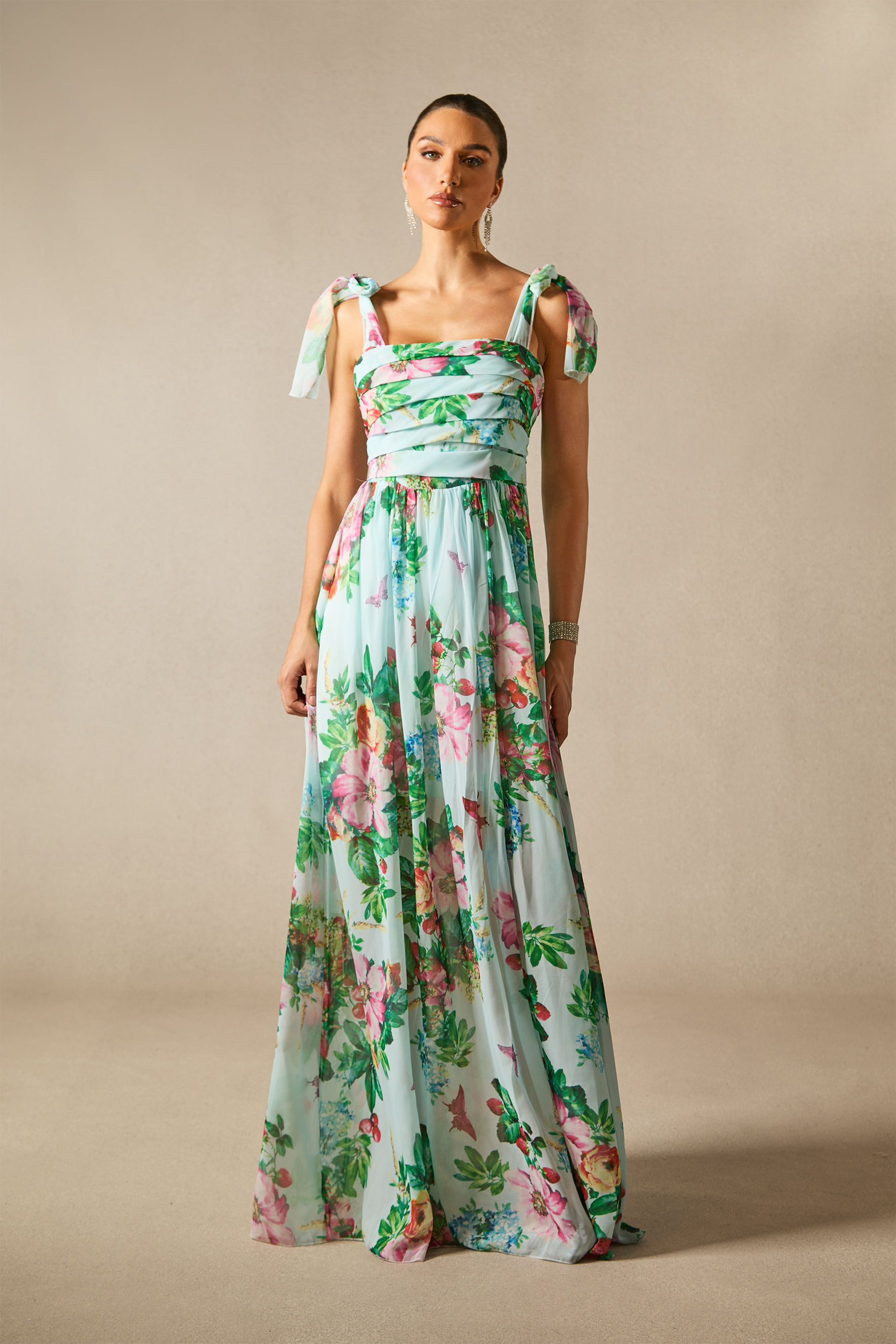Dinah Printed Strap Maxi Dress