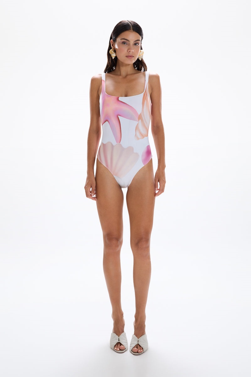 Lyra Seashell Patterned Swimsuit