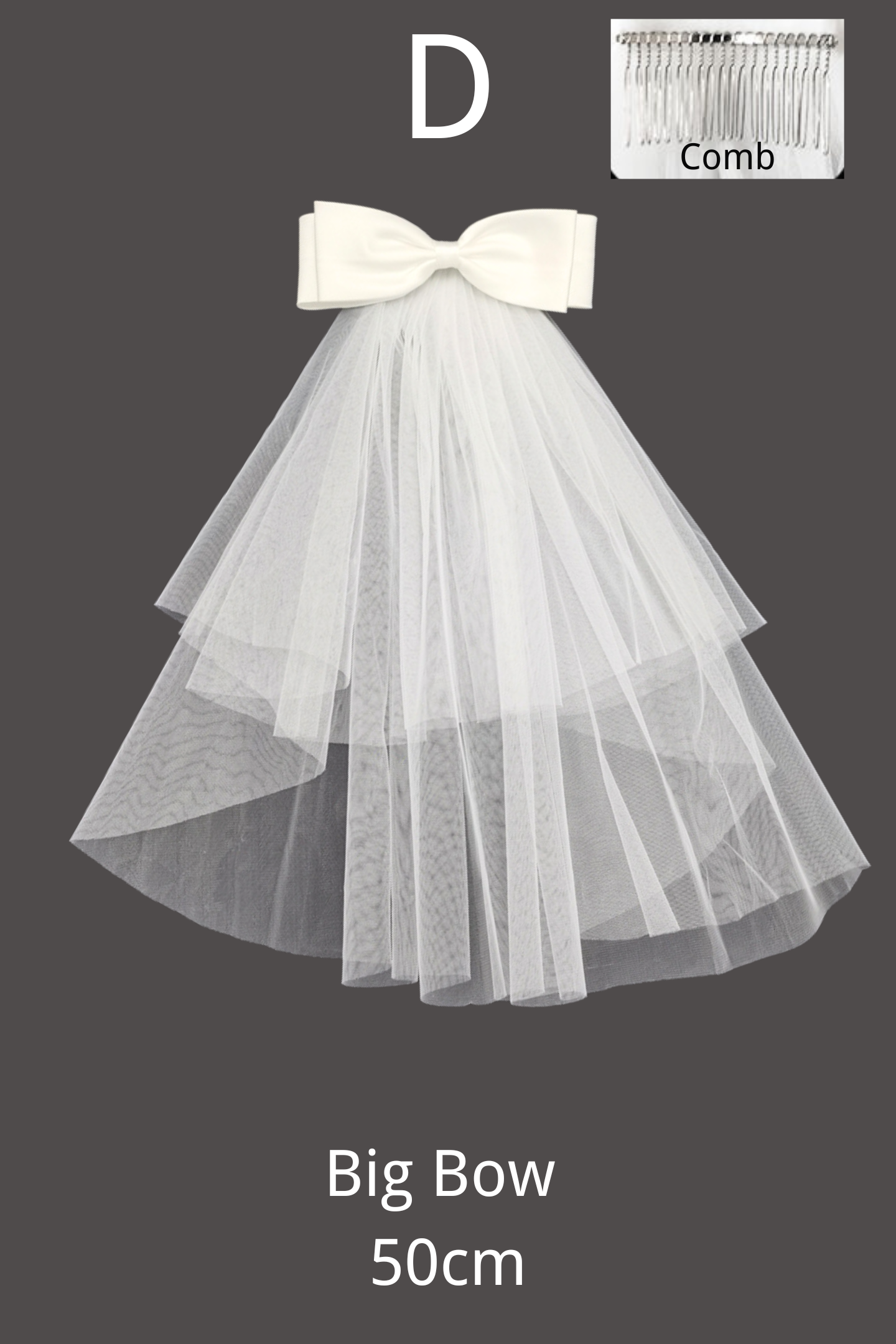 Rosalind Ribbon Big Bow Veil