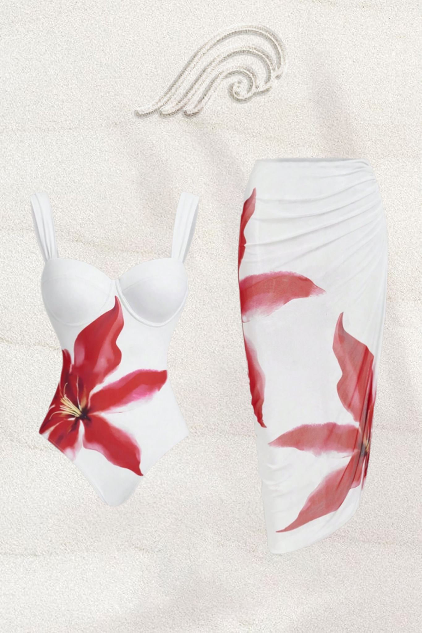 Sarah Floral Printed Two-pieces Swim Set
