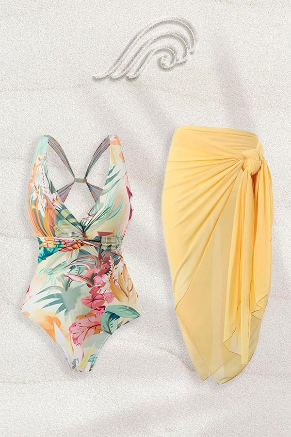 Ira Vintage Printed Two-pieces Swim Set
